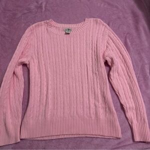 Duck Head Light Pink Cable Knit Sweater